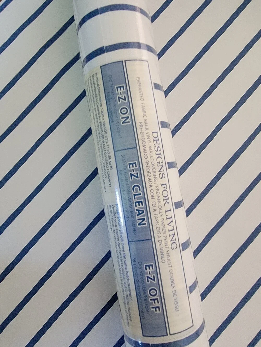 Wallpaper Blue & White Stripe